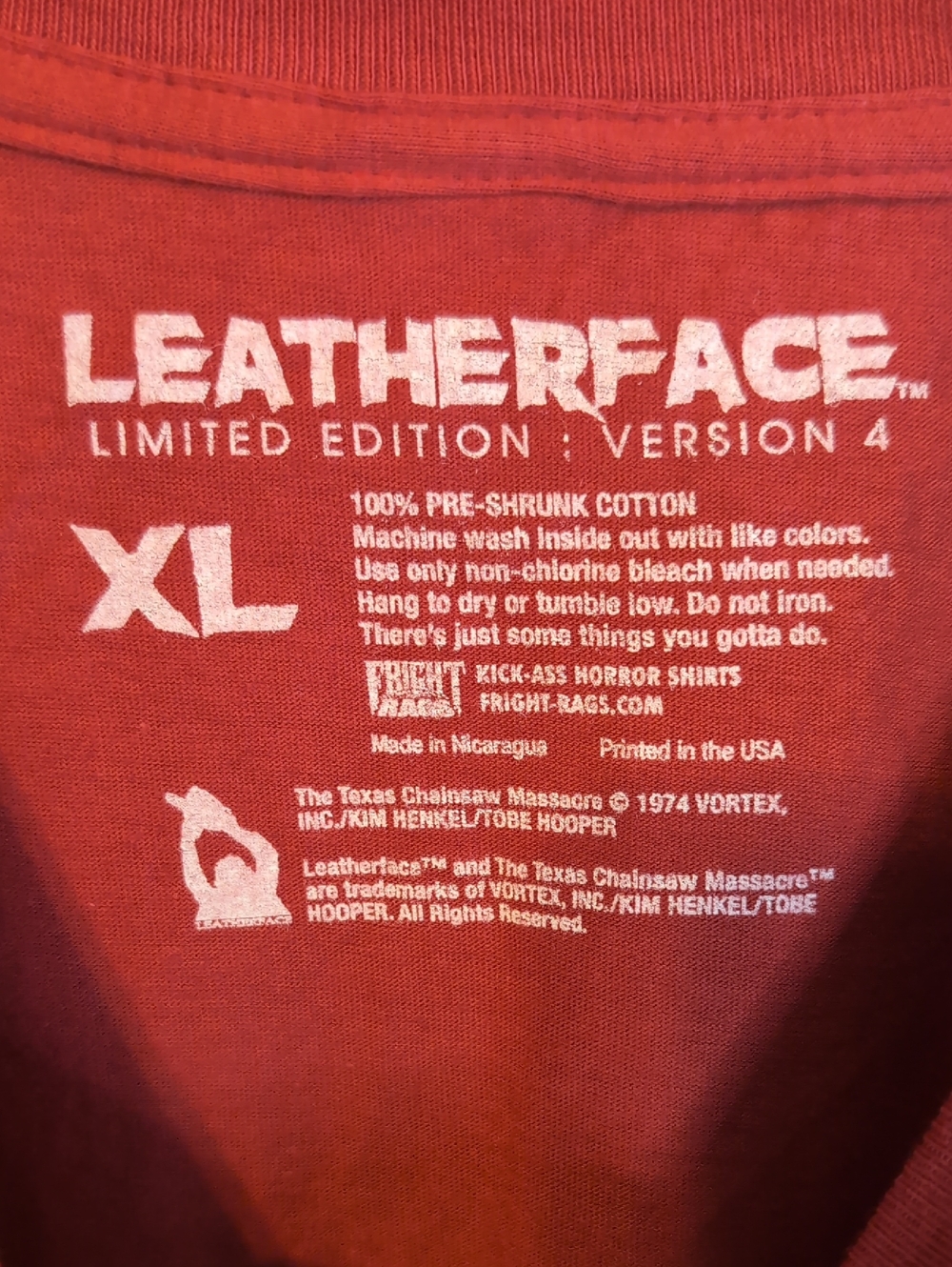Leatherface Limited Edition Texas Chainsaw Massacre tee mens XL - Picture 3 of 4